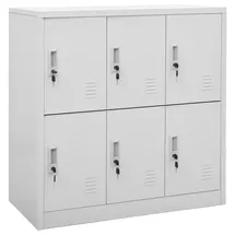 vidaXL Garderobenschrank Stahl 90x45x92,5 cm Hellgrau