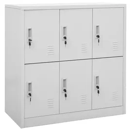 vidaXL Garderobenschrank Stahl 90x45x92,5 cm Hellgrau