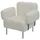 MCW Cocktailsessel MCW-L83 Stoff/Textil  ~ 70 x 80 x 80 cm Weiß
