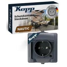 Kopp Klappdeckelsteckdose 1-fach Anthrazit 1 St.