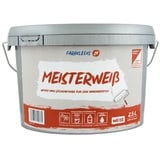 Farbklecks24 Meisterweiß (versch. Größen) Wandfarbe, weiss (2,5L), hohe Deckkraft