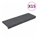 vidaXL Stufenmatten 15 Stk. 65x21x4 cm Grau und Schwarz