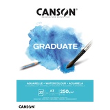 Canson Graduate Aquarellpapier Block, DIN A3, 20 Blatt, 250 g/m2