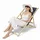 MuCoLa Strandstuhl mit Armlehne 51,5 x 98,5 x 101,5 cm grau