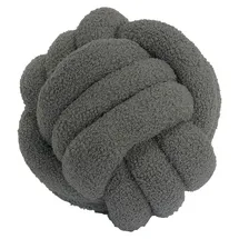f+b collection Knoten-Kissen Ø 25 cm Grau
