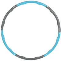 Schwungfit Hula-Hoop-Reifen 1,5 Kg Wellendesign mit 100cm Durchmesser (Hula Hoop Fitness Reifen für Erwachsene und Kinder), mit Schaumstoff Polster & Massagefunktion blau