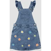 s.Oliver Jeans-Latzrock mit applizierten Blumen - blau 98