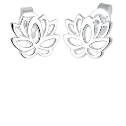 Elli Lotusblume Blume Blüte Lotus Talisman Silber Ohrringe   Damen