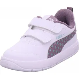 Puma Courtflex V3 Dotty V Inf Sneaker Weiß/Plum Jam 26