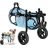 Vevor Hunderollstuhl für Hinterbeine Hundewagen bis 15 kg Blau M