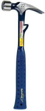 Klauenhammer mit Hebeclip, Vinylgriff, gerade, Ø32mm 670g, geraute Bahn