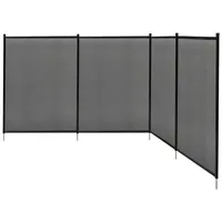 Costway Teichzaun 360 x 125 cm Schwarz/Aluminium
