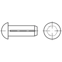 Industrial Quality Supplies ISO 8746 Form A Halbrundkerbnägel Stahl