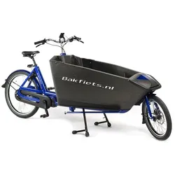 Bakfiets Shepherd Bafang Scheibenbremsen Matt Blau Enviolo Stufenlose Schaltung