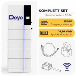 Deye GB-S15K-EU mit 15 kW und 16,36 kWh Speicher (4x GB-LM4.0)