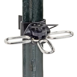 2x VOSS.farming T-Post-Torisolator mit Edelstahl-Einhängelasche (3-fach)