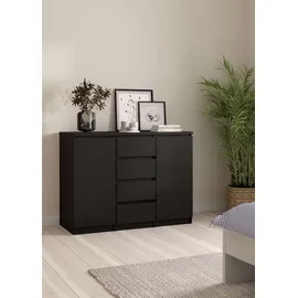 Home Affaire Kommode Naia 120,8 x 90,7 x 50 cm Schwarz