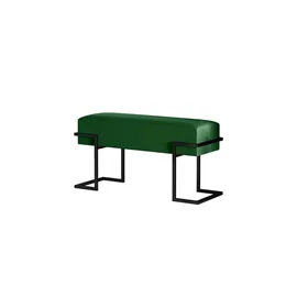 Möbel Kraft Polsterbank Grün/Schwarz 80 x 42 x 34 cm