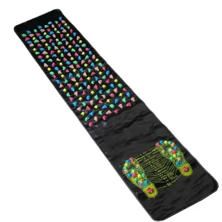 Reflexzonenmatte – verstellbare Fußmassage-Stein-Pad | Faltbare, rutschfeste Reflexzonen-Fußmassage | Akupunktur Kopfsteinpflaster Fußmassage für Badezimmer, Schlafsaal