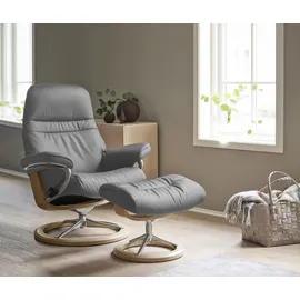 Stressless Relaxsessel "Sunrise", mit Signature Base, Größe M, Gestell Eiche, grau