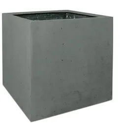 Polystone Pflanzwürfel - glatte Oberfläche 60 cm grau
