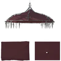 MCW Ersatzbezug für Pergola Cabrera Ø 3m ~ rot-braun
