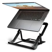 AXAGON STND-LAB Aluminium-Laptop-Ständer 10" - 17.3" höhenverstellbar, faltbar, Aluminium Laptop- Tablet-Ständer, schwarz