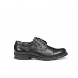 Fluchos für Herren. 8468_NATU_NEGR Simon Lederschuhe 8468 schwarz (45), Schnürsenkel, Lässig