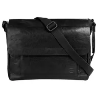 Spikes & Sparrow Messenger Bag echt Leder schwarz