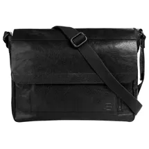 Spikes & Sparrow Messenger Bag echt Leder schwarz