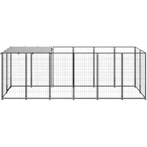 vidaXL Hundezwinger 330 x 110 x 110 cm Stahl Schwarz