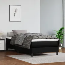 vidaXL Taschenfederkernmatratze Schwarz 100x200x20 cm Kunstleder