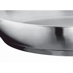 GastroSUS Bratpfanne Chef, Edelstahl, unbeschichtet, 24 cm, induktions-, backofen-, spülmaschinengeeignet