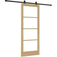 vidaXL Schiebetür ORKDAL Braun 83 x 202 cm Holz und Metall