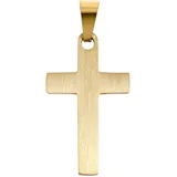 Kettenanhänger ADELIA ́S "Unisex Anhänger – Kreuz Kreuzanhänger aus Edelstahl", gold, Schmuckanhänger, Damen, Edelstahl, Kettenanhänger, Ideal als Geschenk zum Jubiläum