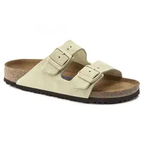 Birkenstock Leder-Pantoletten "Arizona" in Beige - 42