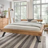 Massivholz »Vancouver 3« Wildeiche Balkenbett 200x220 cm