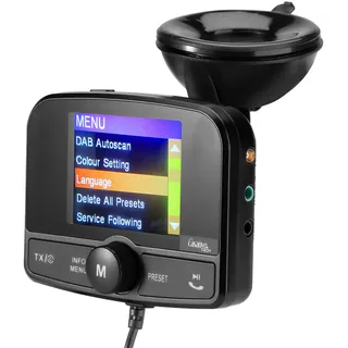 casativo-tech Einfach DAB+ über FM hören - 4in1 Kfz DAB Radio Empfänger mit Bluetooth 5.0, Freisprechanlage & FM Transmitter - Kristallklarer Digital-Sound im Auto