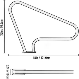 Vevor 2 Stk. Pool Handlauf Haltegriff Pooleinstieg Einstieghilfe 1220x905x100mm