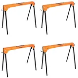 Holmwerk Sägebock 4x Arbeitsbock Klappbock Gerüstbock Sägebock - 1000 kg Traglast, (Sägebock, 4-St), robust, transportabel, klappbar, stabil orange|schwarz