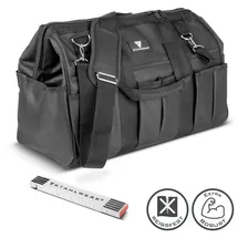 STAHLWERK Werkzeugtasche stabile XL-Montagetasche Elektrikertasche 21 Fächer
