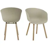 Livetastic Armlehnstuhl-Set, Grau, Kunststoff, U-Form, 54.5x78x54.5 cm, abwischbar, Esszimmer, Stühle, Esszimmerstühle, Esszimmerstühle-Set