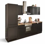 Stella Trading Küchenzeile Jazz 280 cm schwarz