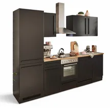 Stella Trading Küchenzeile Jazz 280 cm schwarz