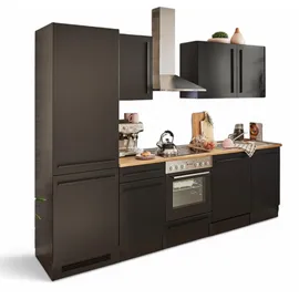 Stella Trading Küchenzeile Jazz 280 cm schwarz