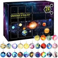 Weihnachts Adventskalender 2022, 24 Tage Countdown Kalender Universe Galaxy Collection Set Space Planet Kit Mit 24 Cosmic Planet, 24 Grid Universe Galaxy Box Weihnachts Countdown Kalender Für Kinder