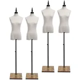 4x Schaufensterpuppe höhenverstellbar Divit BK2189 Schneiderpuppe Mannequin Weiß Home