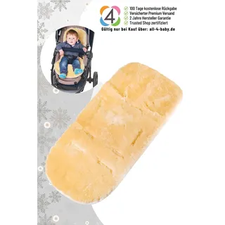 Fellhof Kinderwagen Einlage Lammfell (37 x 75 cm), Farben: Grau