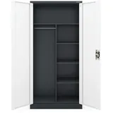 Jan Nowak DAWID Mehrzweckschrank 185 x 90 x 45 cm Anthrazit-Weiß