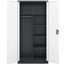 Jan Nowak DAWID Mehrzweckschrank 185 x 90 x 45 cm Anthrazit-Weiß
